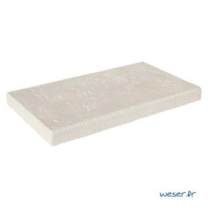 Couvre-mur Vieille pierre Plat - largeur 28 cm - Coloris Crème