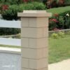 Chapeau Plat Double Couronnement pour pilier de clôture - largeur 40 - Ton pierre