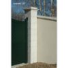 Pilier de clôture et de portail Cheverny Weser - élément de poteau largeur 38 cm, chapiteau largeur 52 et chapeau largeur 40 - Blanc tradition