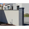 Pilier de clôture ou de portail Platinum Weser - 2 inserts aspect cuir - Dark