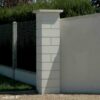 Pilier de clôture ou de portail Lisse Weser - Largeur 38 cm - Blanc cassé
