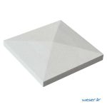 Chapeau de pilier Pointe-de-Diamant - largeur 32 - Blanc cassé