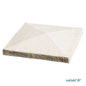 Chapeau de pilier de clôture ou de portail Cheverny WESER - largeur 30 - Crème