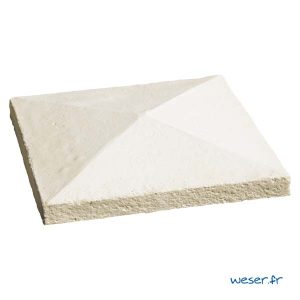 Chapeau de pilier de clôture ou de portail Cheverny WESER - largeur 30 - Crème
