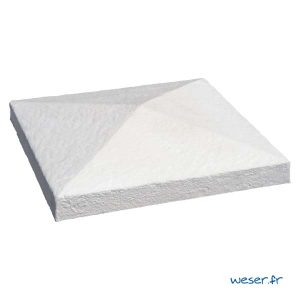 Chapeau de pilier de clôture ou de portail Cheverny WESER - largeur 50 - Blanc tradition