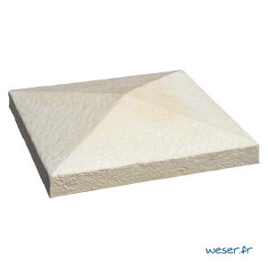 Chapeau de pilier de clôture ou de portail Cheverny WESER - largeur 50 - Crème