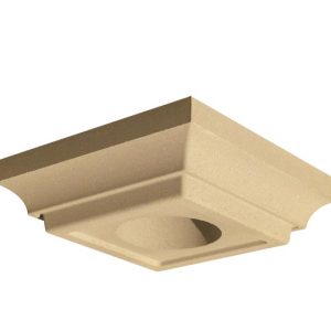 Chapiteau pour poteau Weser - largeur 37 cm Ø14 cm - Ton pierre