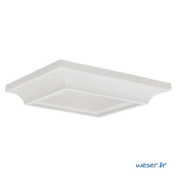 Chapiteau pour poteau de clôture ou de portail Cheverny WESER - largeur 39 - Blanc tradition