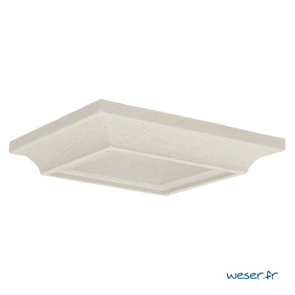 Chapiteau pour poteau de clôture ou de portail Cheverny WESER - largeur 39 - Crème