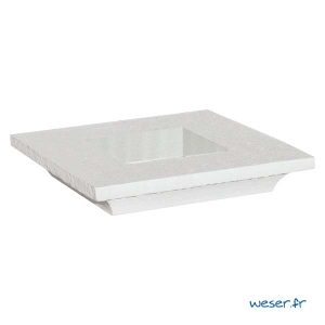 Chapiteau pour poteau de clôture ou de portail Cheverny WESER - largeur 52 - Blanc tradition