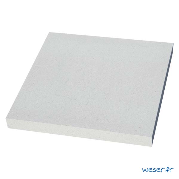 Chapeau Plat pour pilier de clôture - largeur 40 - Blanc cassé