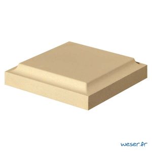 Chapeau de Trumeau de Balustrade Weser - Largeur 32 cm - Sahara (Jaune Ton pierre)