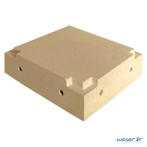 Chapeau de trumeau d'angle de balustrade Weser - Sahara (Jaune Ton pierre)