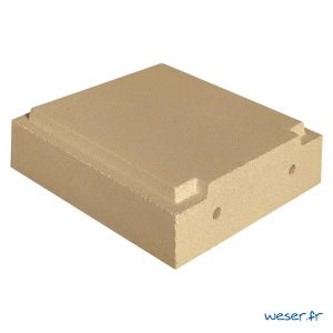 Chapeau de trumeau d'extrémité de balustrade Weser - Sahara (Jaune Ton pierre)