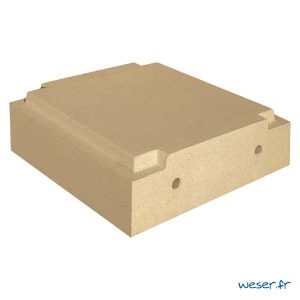 Chapeau de trumeau intermédiaire de balustrade Weser - Sahara (Jaune Ton pierre)