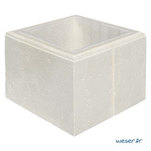 Élément de pilier Amboise avec film compressible intégré - Coloris Crème