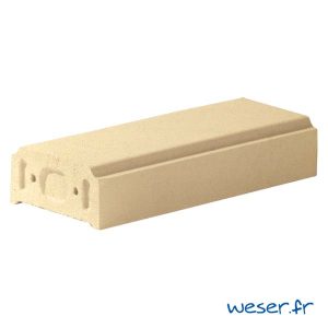 Lisse - Main courante pour balustrade Weser - hauteur 10 cm - Sahara (Jaune Ton pierre)