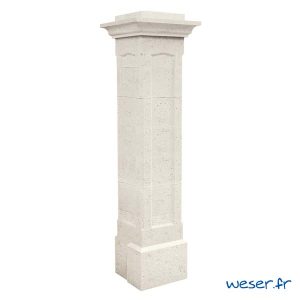 Pilier complet Droit Chambord Weser - Crème