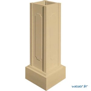 Trumeau avec embase pour balustres hauteur 73 cm WESER - Sahara (Jaune Ton pierre)