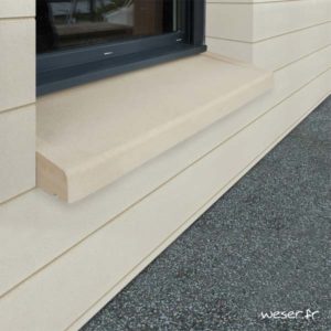 Appui de fenêtre à pose simplifiée largeur 35 cm Weser - en pierre reconstituée compressée - Coloris Ton pierre