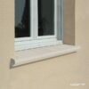 Tablette d'appui de fenêtre largeur 35 cm Weser - en pierre reconstituée compactée - Coloris Blanc Cassé