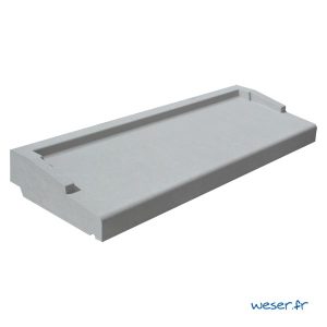 Appui de fenêtre Nez arrondi largeur 35 cm Weser - en pierre reconstituée compactée - coloris Gris