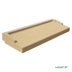 Appui de fenêtre Nez arrondi largeur 35 cm Weser - en pierre reconstituée compactée - coloris Ton pierre
