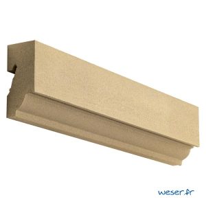 Bandeau à agrafer pour façade Weser - en pierre reconstituée compressée - Coloris Ton pierre