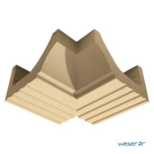 Corniche Concave pour façade angle intérieur Weser - en pierre reconstituée compressée - Coloris Ton pierre