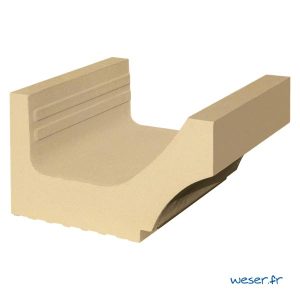 Corniche Concave pour façade Weser - en pierre reconstituée compressée - Coloris Ton pierre