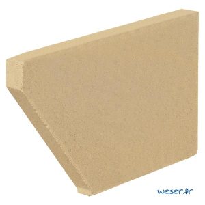 Bouchon / Extrémité de Corniche Prima pour façade Weser - en pierre reconstituée compressée - Coloris Ton pierre