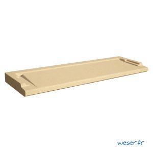 Seuil de porte UNIVERSEL largeur 34 cm Weser - en pierre reconstituée compactée - Coloris Ton pierre