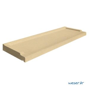 Seuil de porte Classique monobloc largeur 34 Weser - en pierre reconstituée compactée - Coloris Ton pierre