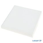 Chapeau de pilier Plat Pierre Lisse - largeur 40 - Blanc tradition - WESER