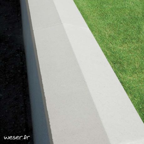 Couvre-mur OPTIPOSE® 2 pentes - largeur 30, longueur 1 mètre - Blanc cassé - Weser
