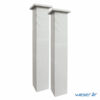 Kit deux piliers de clôture complets PRISME SIMPLE TOUCH largeur 29 cm - PPRISMESIMP29CPLB- Blanc cassé