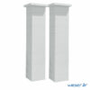 Kit deux piliers de clôture complets STEEL'IN LIGHT largeur 39 cm - PSTEELLIGHT39CPLB - Blanc cassé