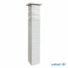 Kit un pilier de clôture complet TRIGONE SIMPLE TOUCH largeur 29 cm - PTRIGONESIMP29CPL2B - Blanc cassé