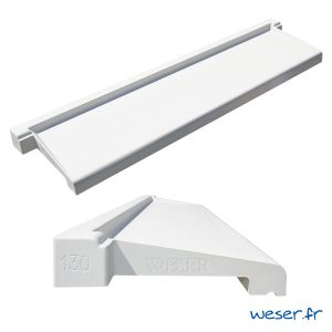 Appui de fenêtre et Seuil de Porte OPTI'ONE largeur 35 cm Weser - en pierre reconstituée - coloris Blanc Tradition