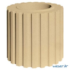 Fût pour colonne Cannelée diamètre 26 cm Weser - en pierre reconstituée compactée - Coloris Ton pierre