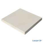 Chapeau de pilier Plat Pierre Lisse - largeur 50 - Crème - WESER