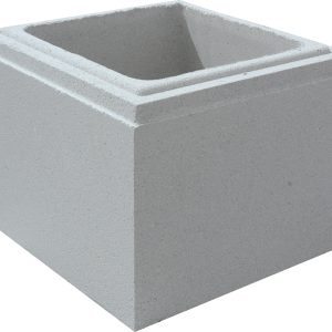 Pilier de clôture Lisse Uni sans joint - largeur 25 - Gris - WESER (HD)