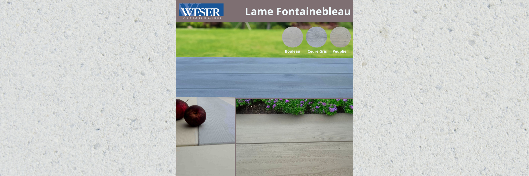 Sublimez votre terrasse avec la lame Fontainebleau de WESER