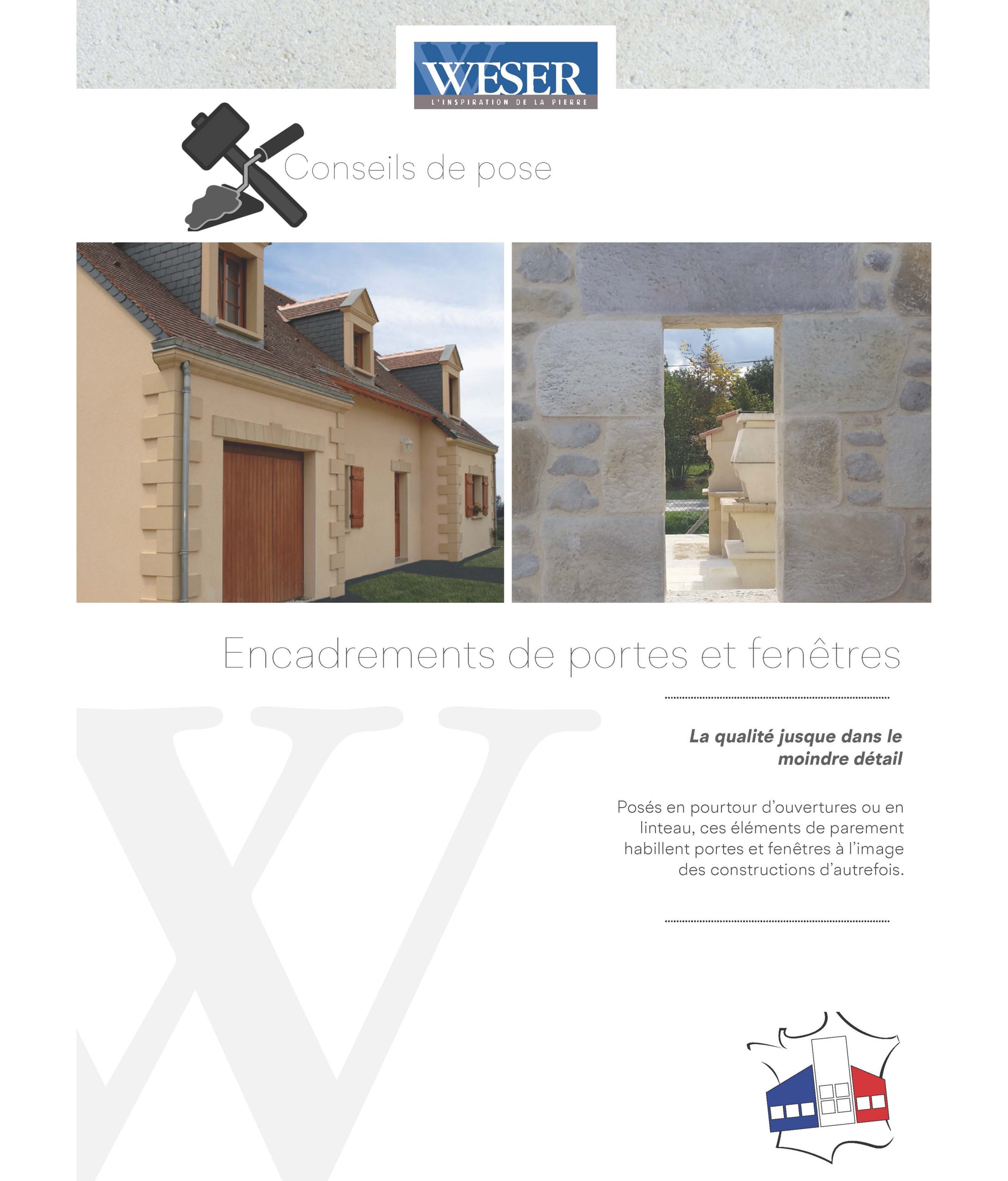 Mise en oeuvre encadrement de porte et fenetre