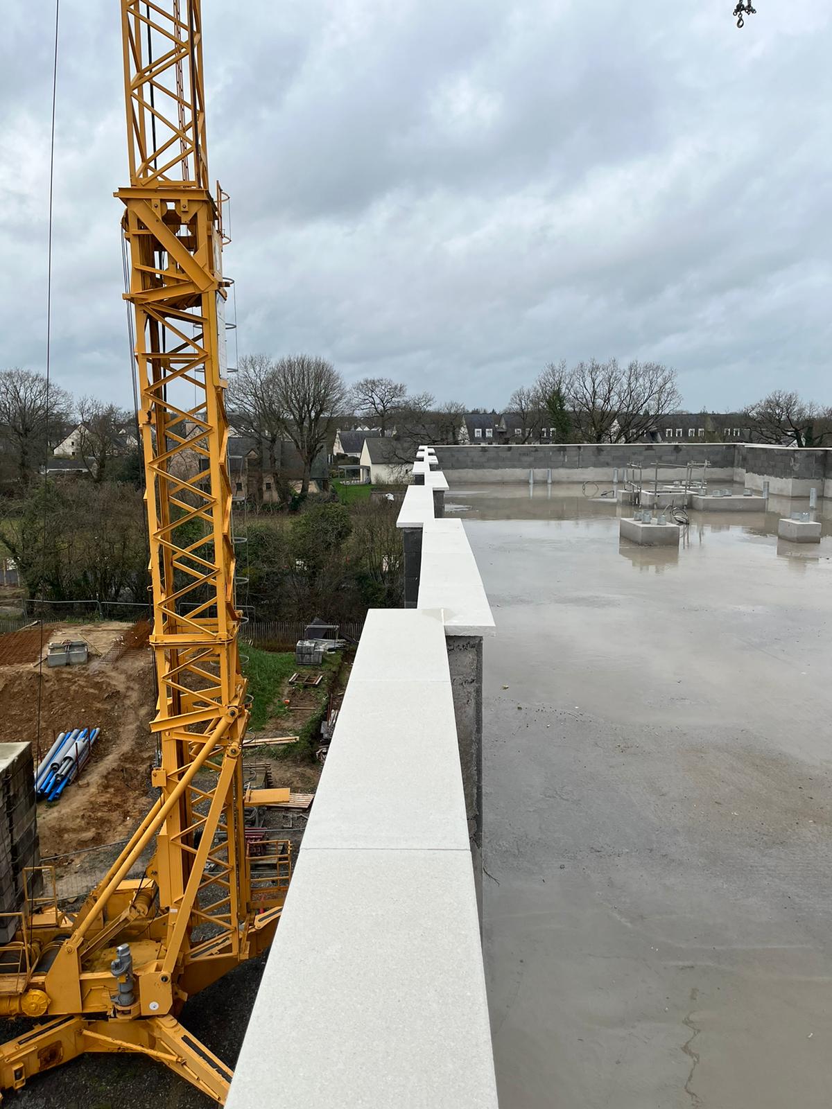 Chantier acrotère weser chaperon - optipose