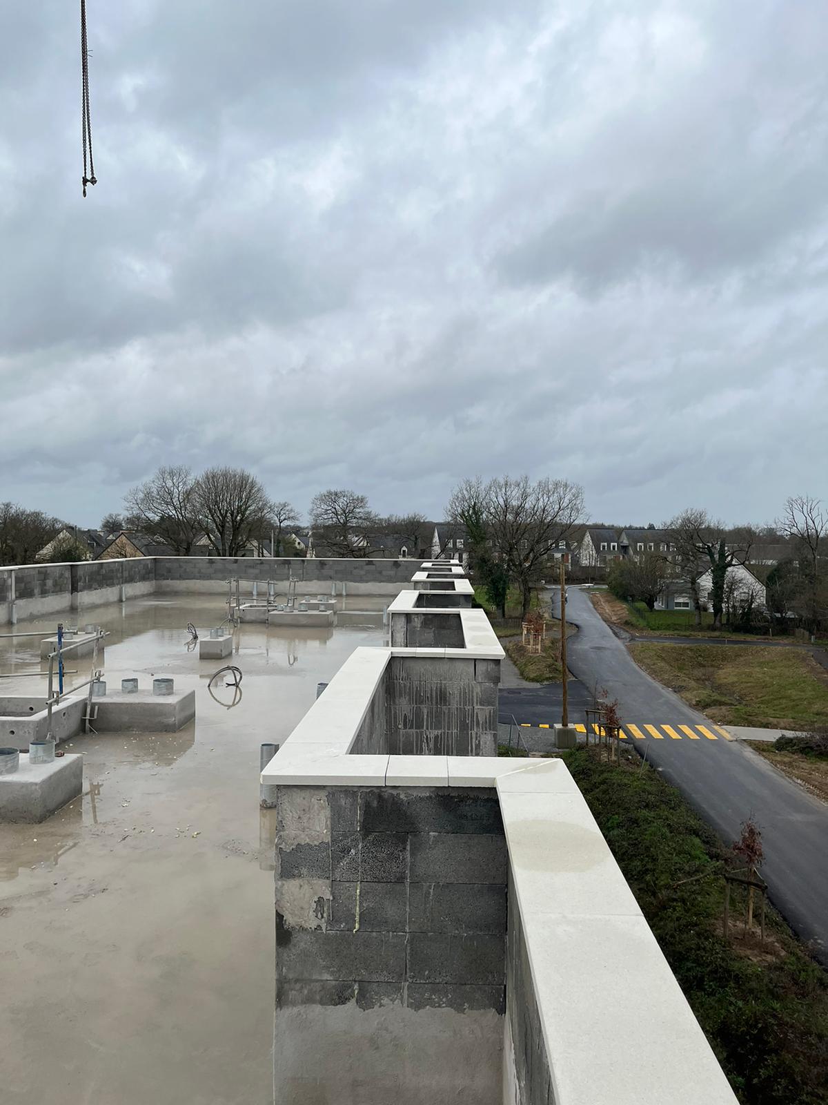 Chantier acrotère weser chaperon - optipose
