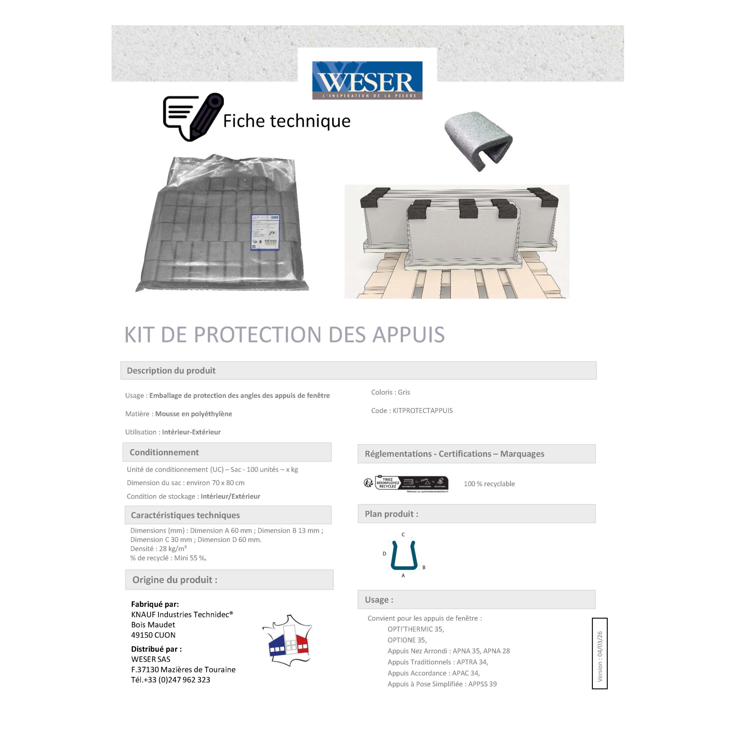 Kit de Protection des appuis