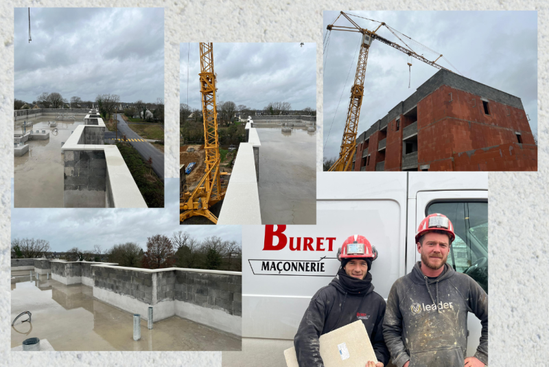 Chantier acrotère weser chaperon - optipose Schéma technique d'un acrotère haut et bas avec relevé d'étanchéité